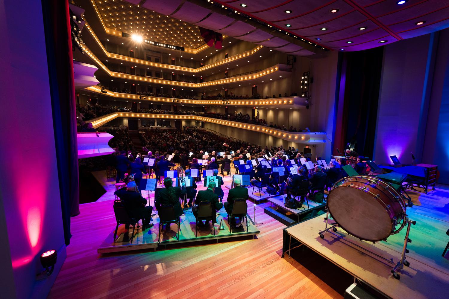 The Flint Symphony Orchestra performing at the Whiting Auditorium